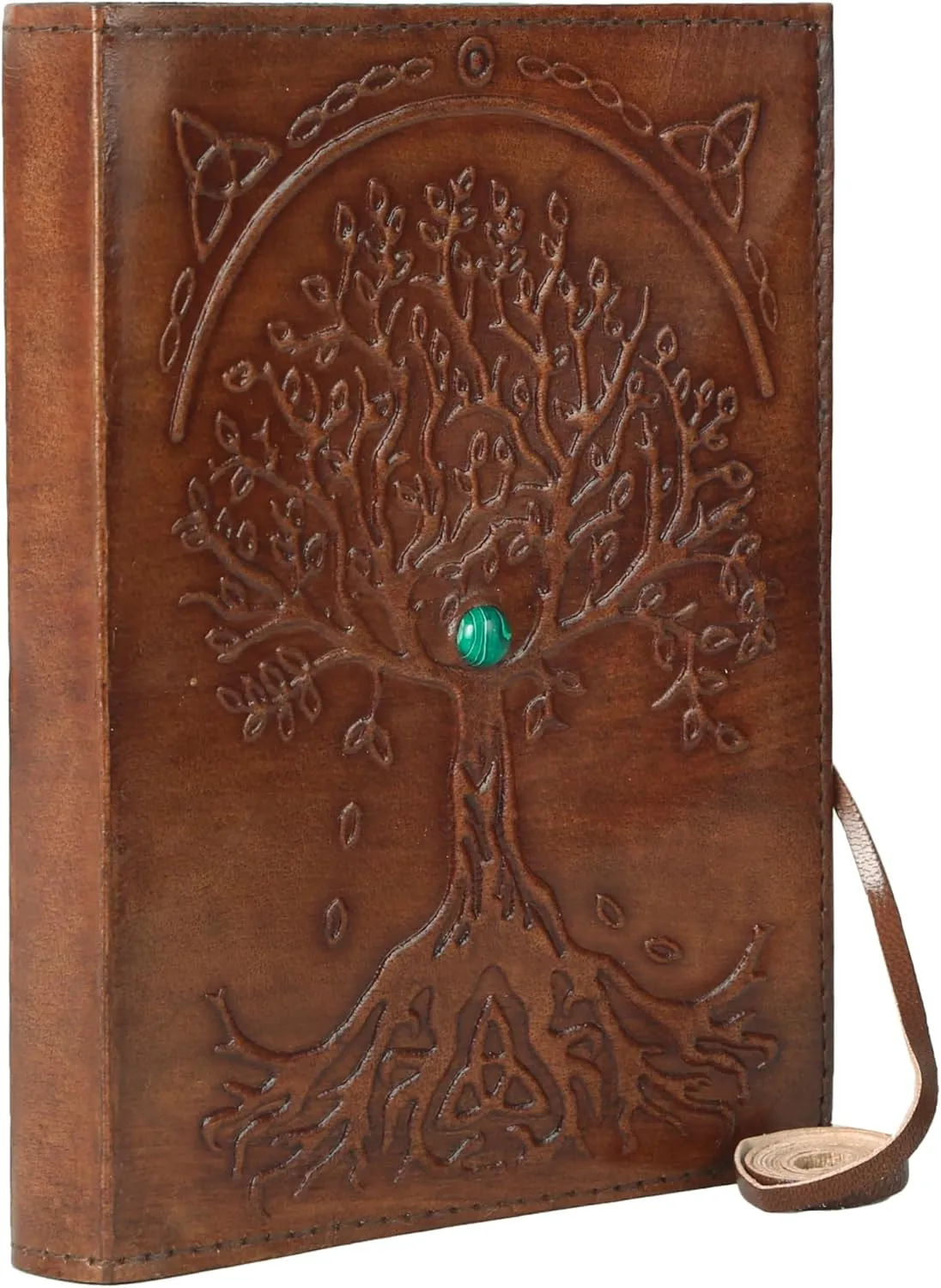 Leather Journal in Brown 8x6 Refillable Lined Paper Tree of Life Handmade writing Notebook Diary Leather Bound Daily Notepad for women and men Writing pad for Artist Sketch