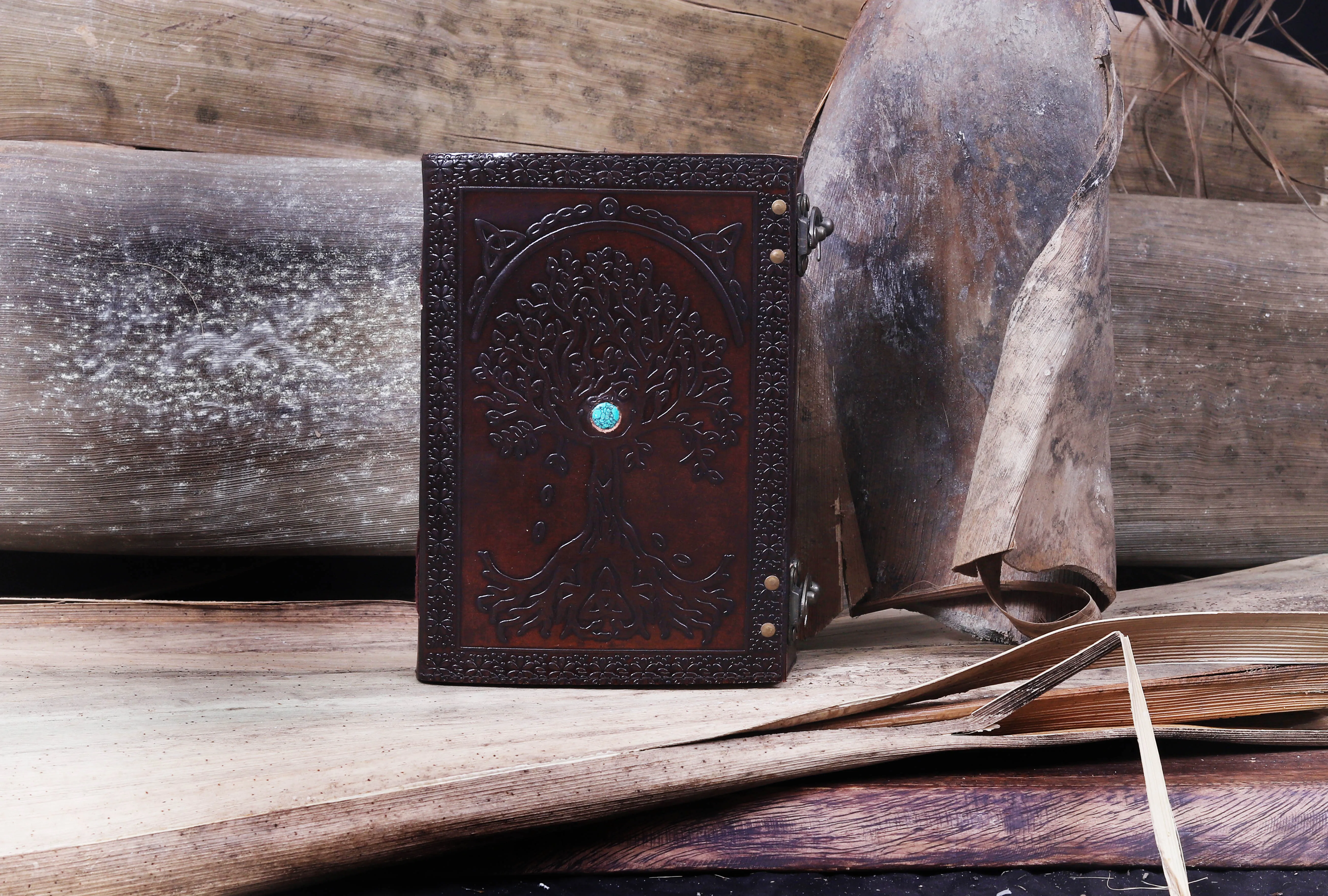Leather Large Tree of life Journal