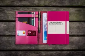 Leather Leuchtturm1917 A5 Notebook Cover - Pink