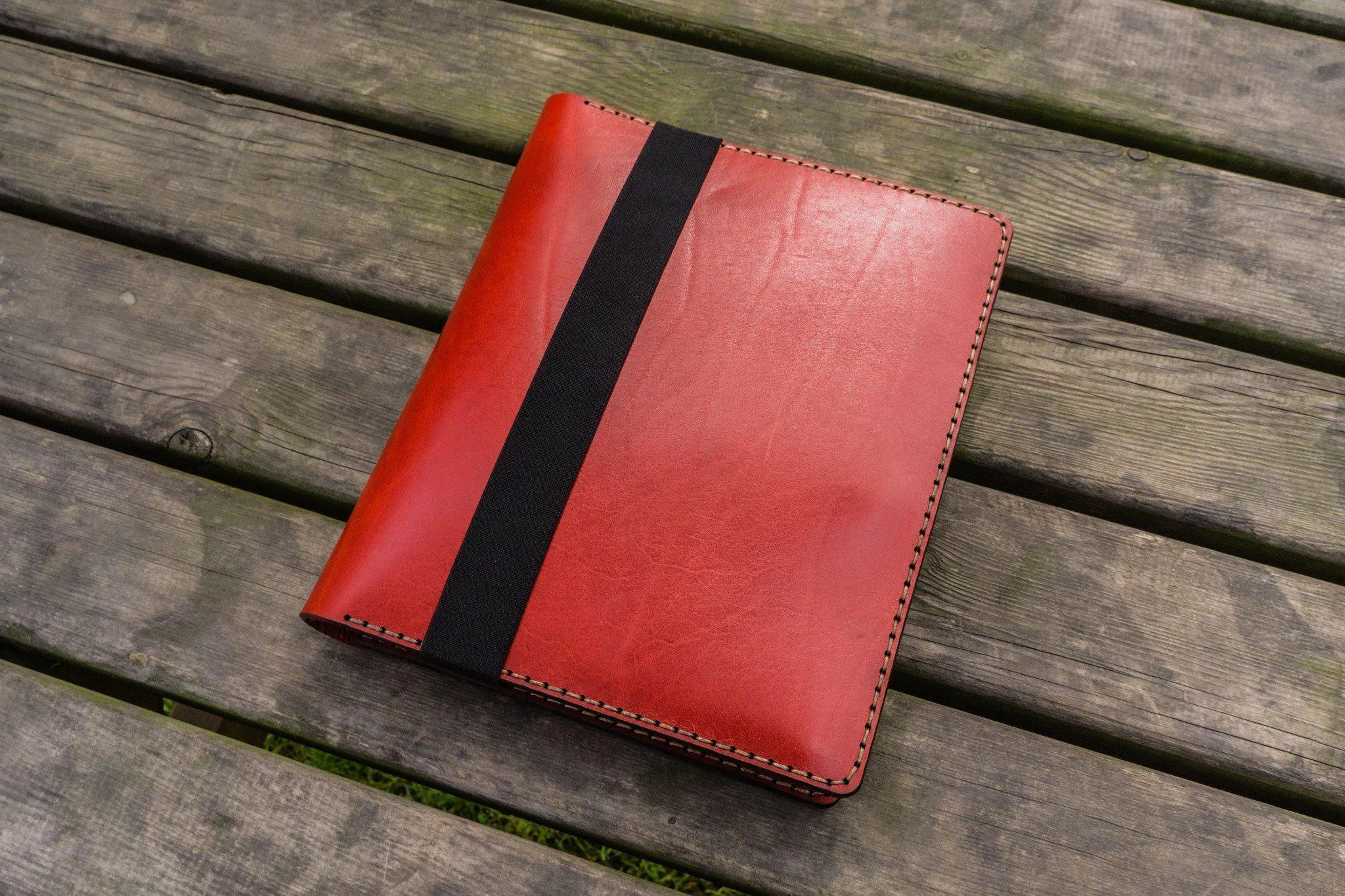Leather Leuchtturm1917 B5 Notebook & iPad Air/Pro Cover - Red