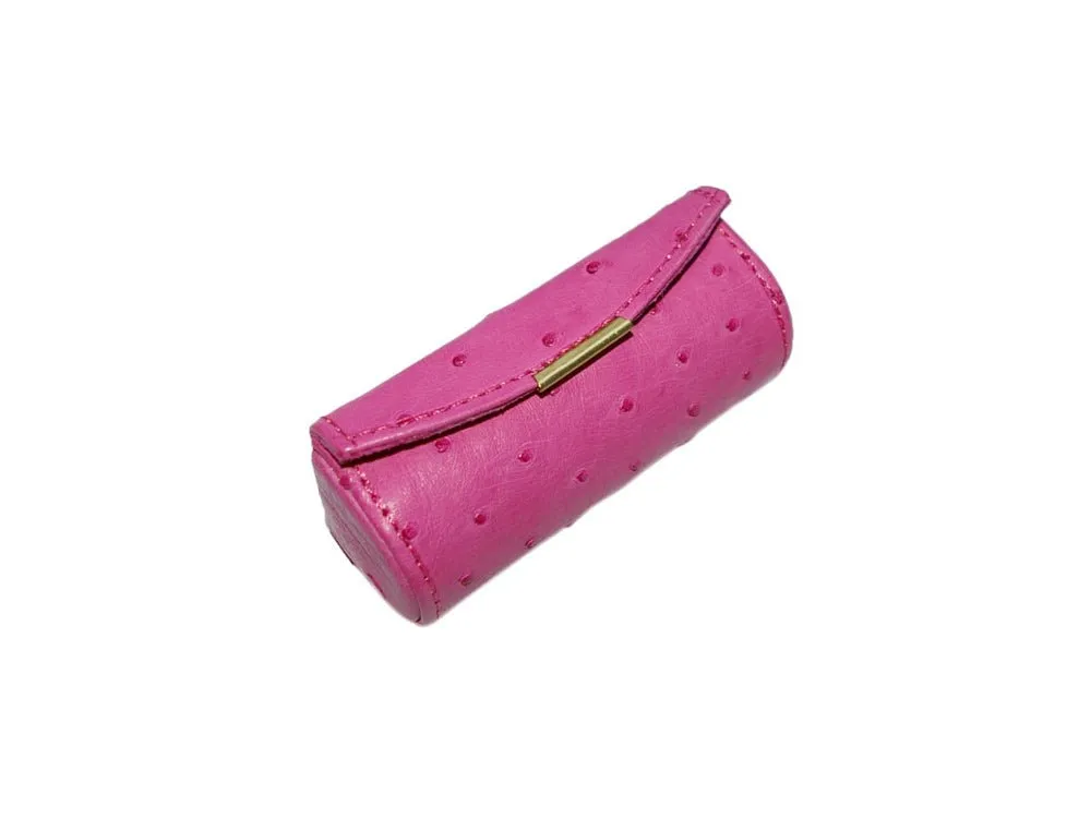 Leather Lipstick Case | Ostrich Leather