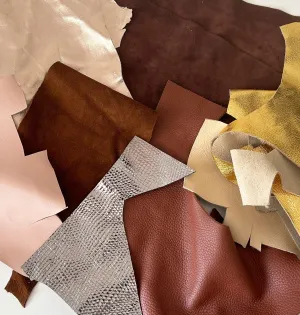 Leather  MIX scraps bag for 1 lbs