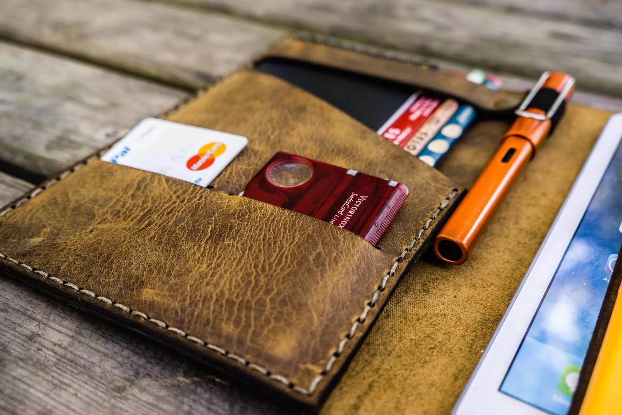 Leather Rhodia A5 Notebook & iPad Mini Cover - Crazy Horse Brown