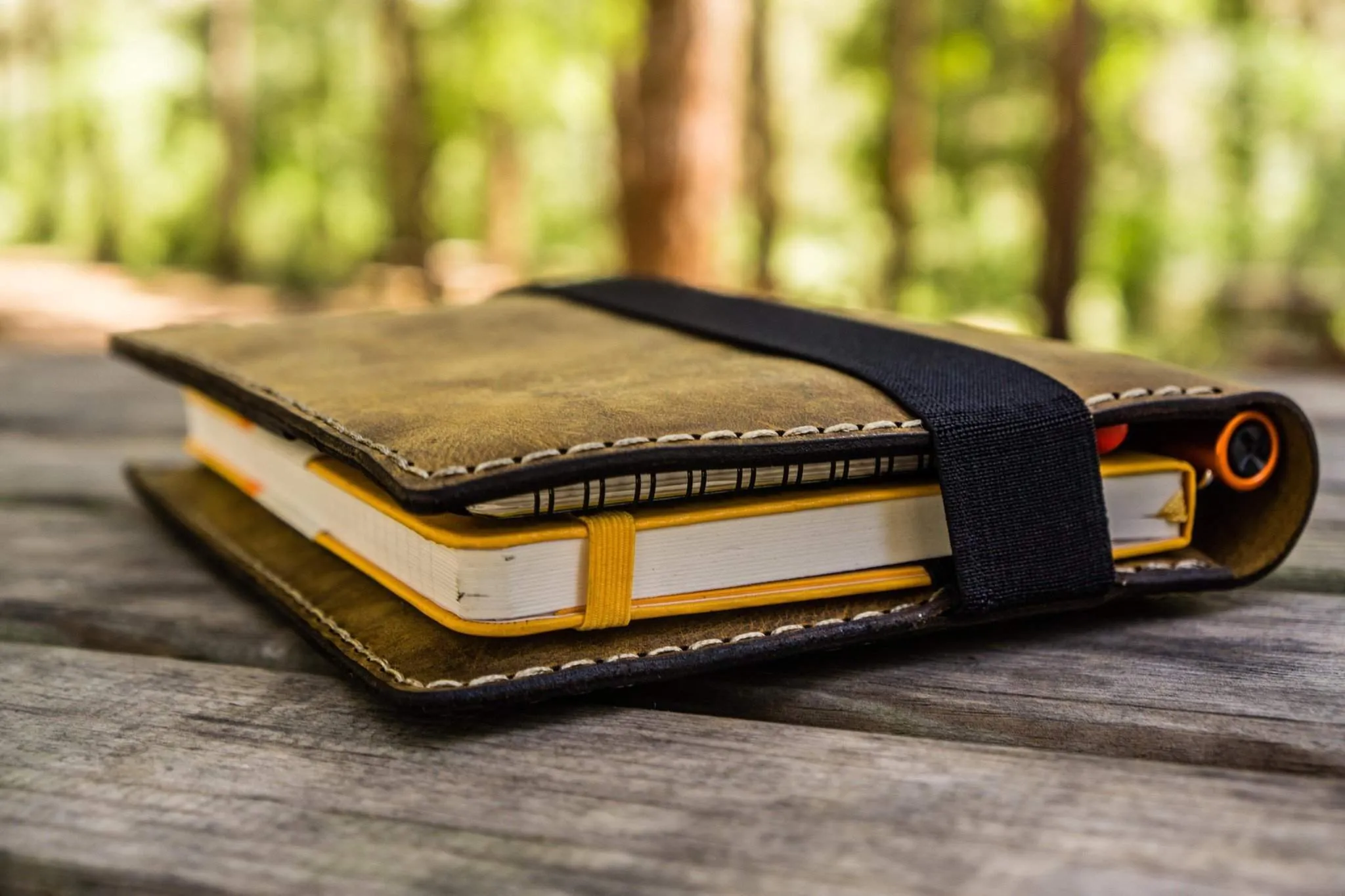 Leather Rhodia A5 Notebook & iPad Mini Cover - Crazy Horse Brown