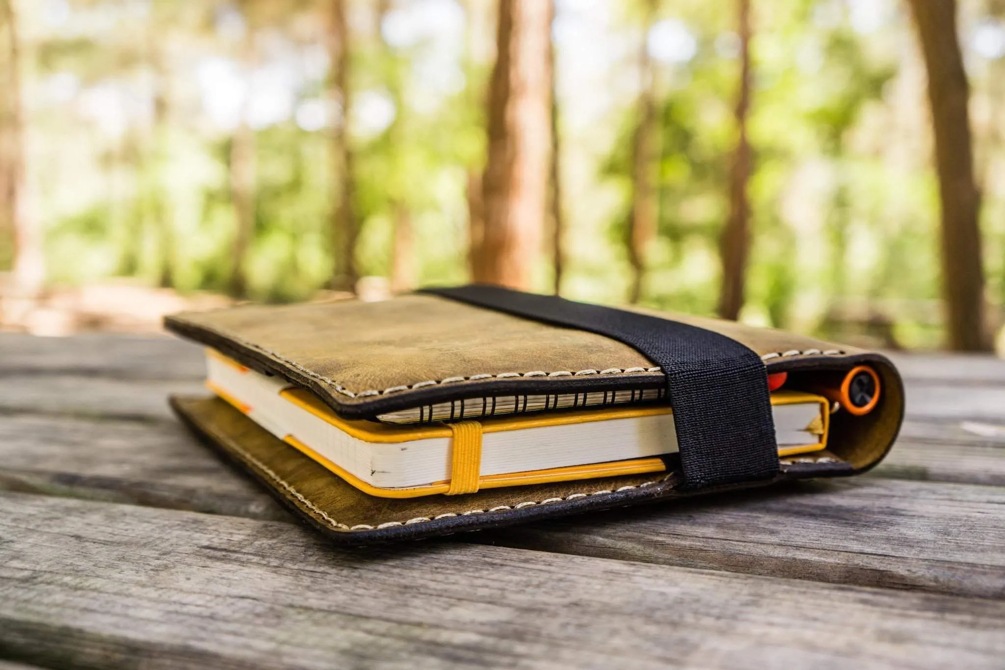 Leather Rhodia A5 Notebook & iPad Mini Cover - Crazy Horse Brown