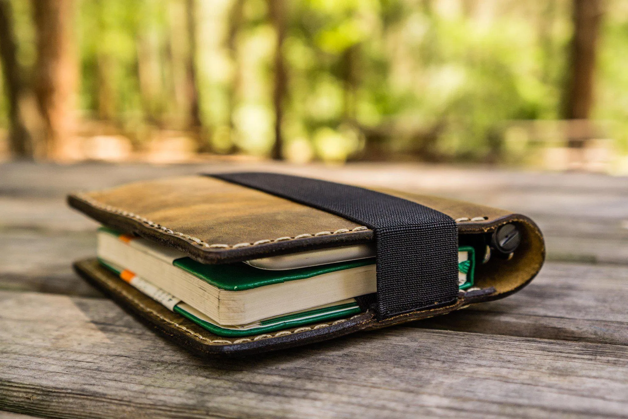 Leather Rhodia A6 Notebook Cover - Crazy Horse Brown