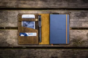 Leather Rhodia A6 Notebook Cover - Crazy Horse Brown