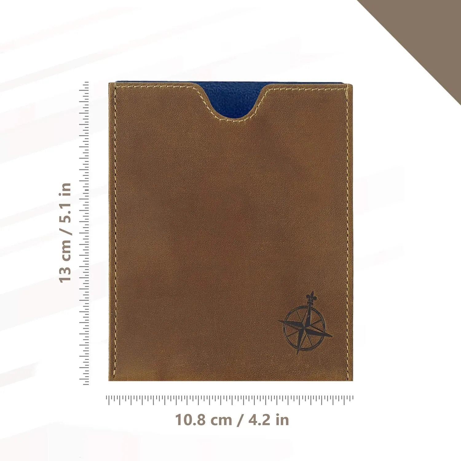 Leather Travel Wallet with Passport Holder - Genuine Leather Case with RFID Blocking for Men and Women - Passport Wallet, Leather Folding Wallet for Passports