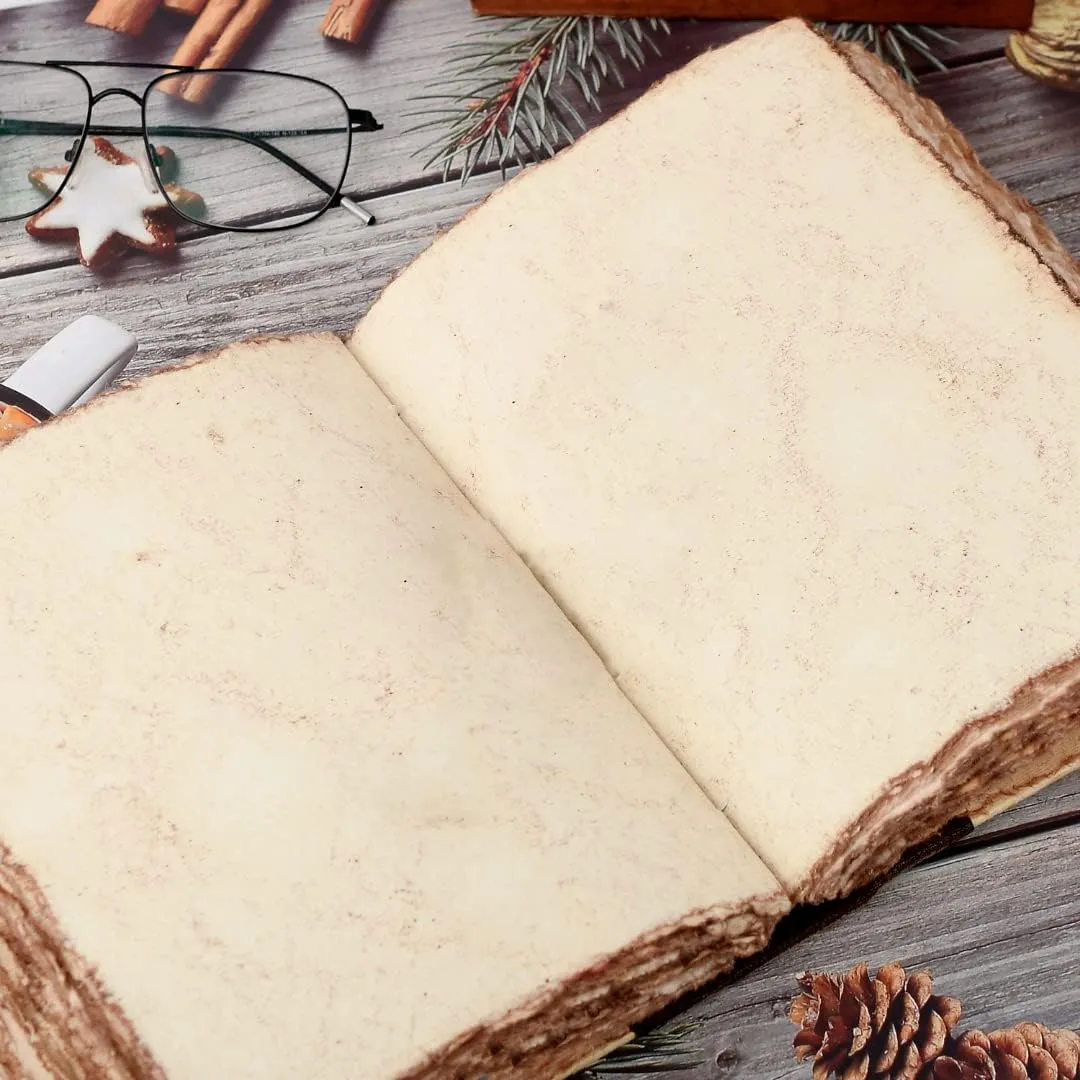 LEATHER VILLAGE Rustic Vintage Leather Journal - Handmade Antique Leather Bound Diary Notebook - 10"X7", 200 Pages Writing Book for Women and Men