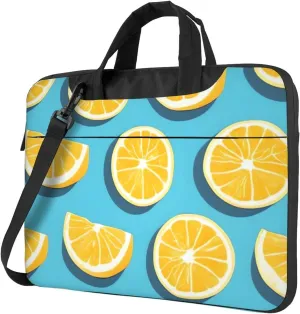 Lemon wedges Laptop Shoulder Bag Portable Laptop Bag Laptop Case Crossbody Briefcase w/Strap Handle