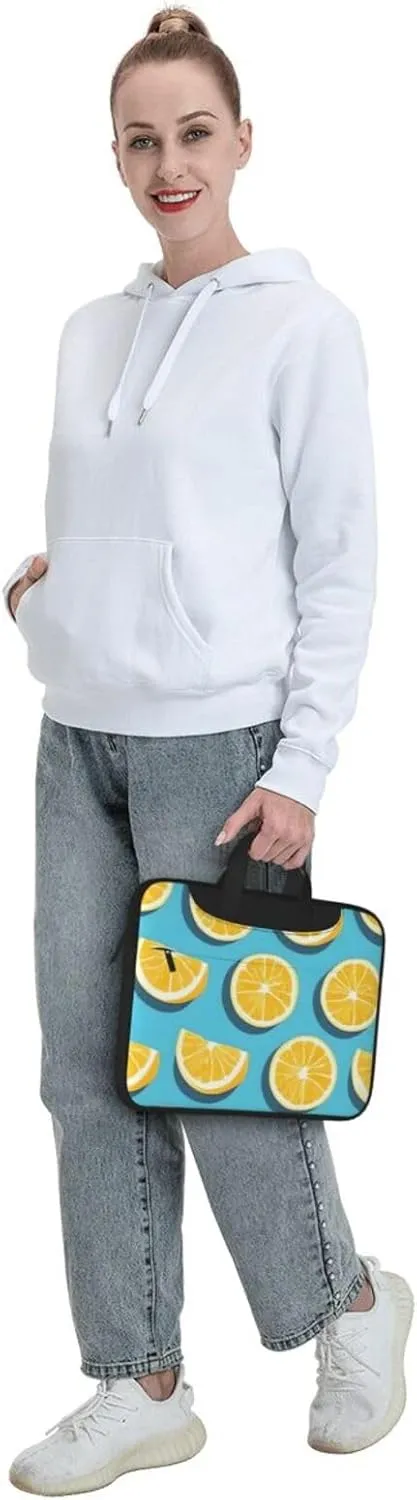 Lemon wedges Laptop Shoulder Bag Portable Laptop Bag Laptop Case Crossbody Briefcase w/Strap Handle