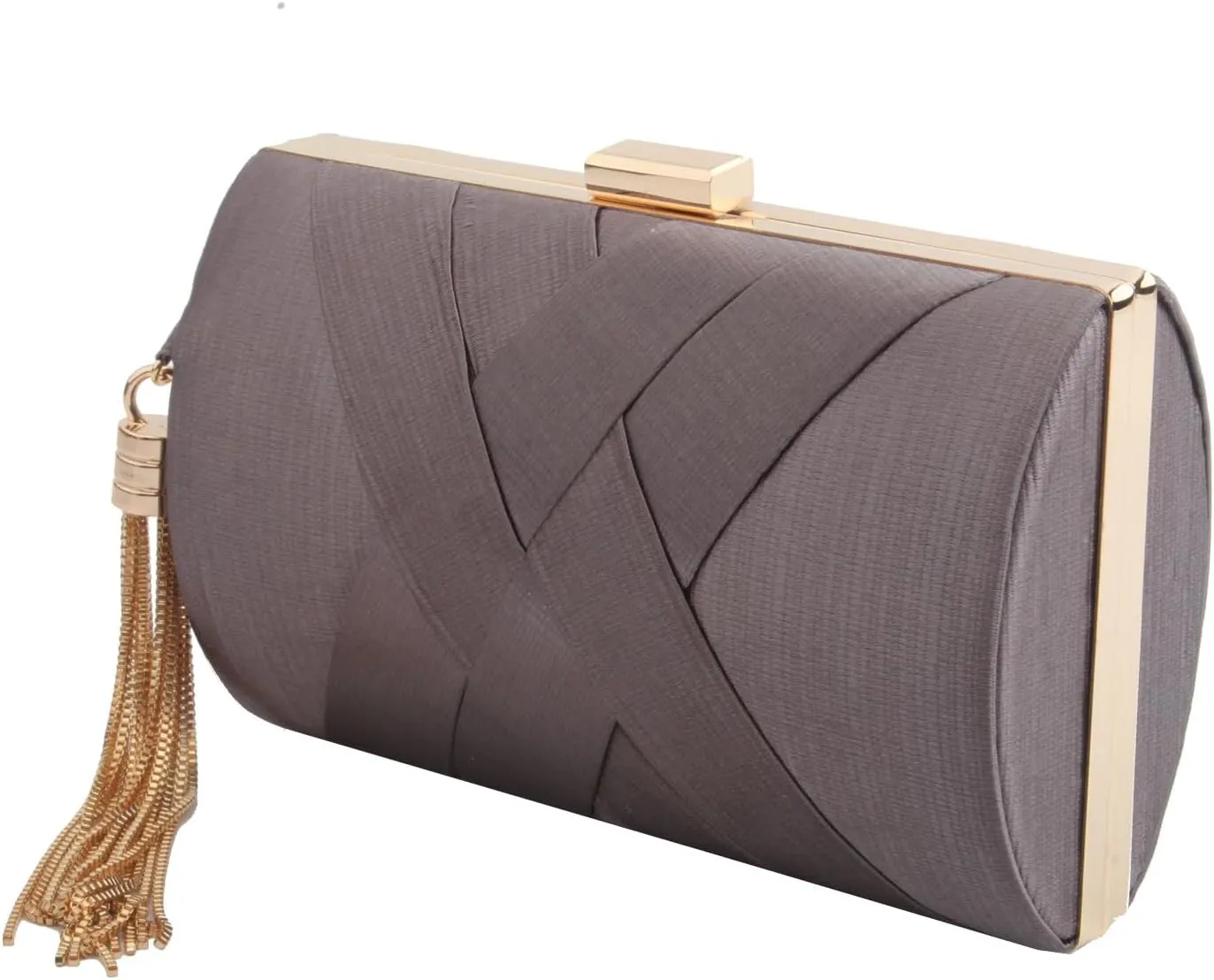 LETODE Women's Elegant Tassel Pendant Silk Evening Bag Clutch Purse for Bride Wedding Prom Night Out Party