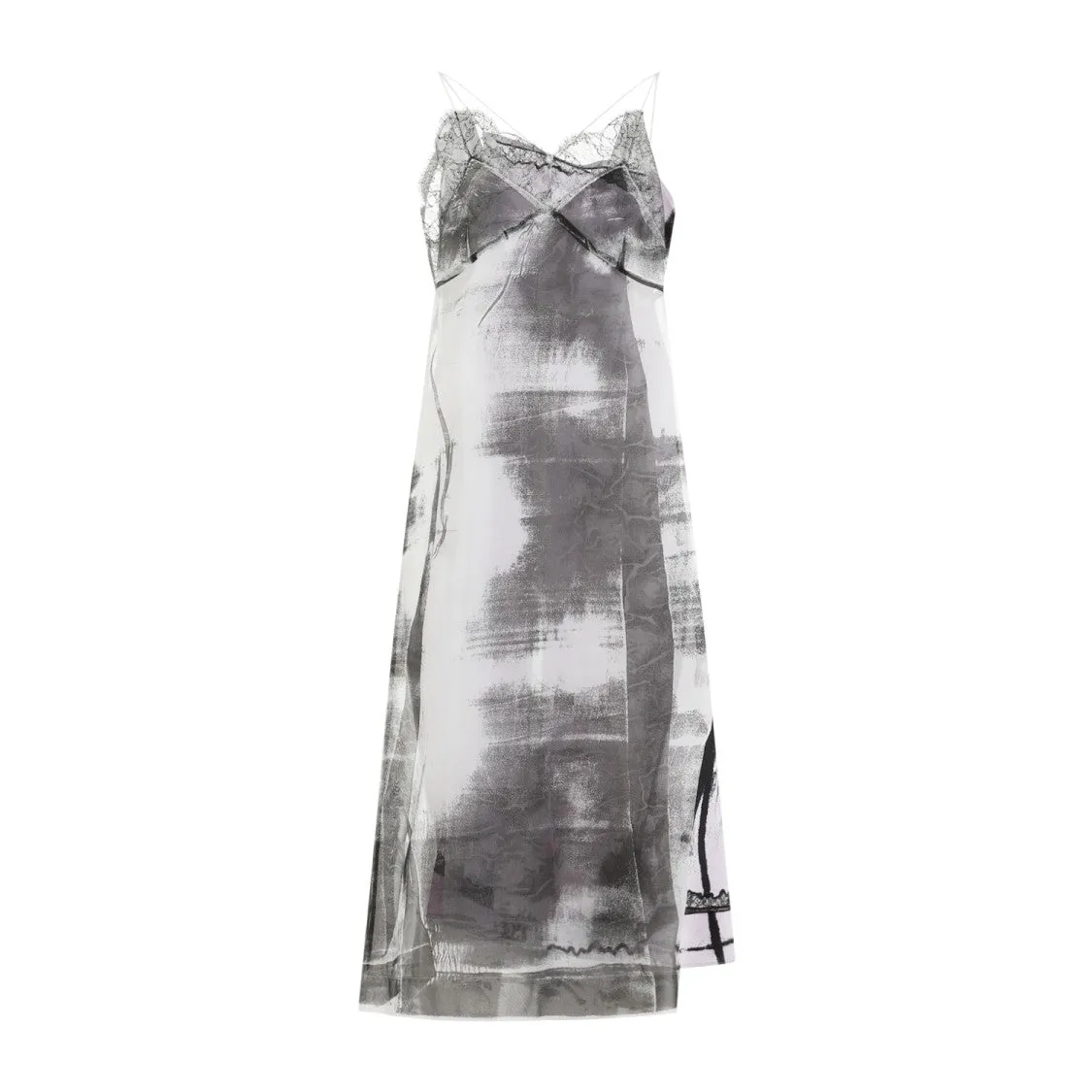 Lilac Silk Midi Dress