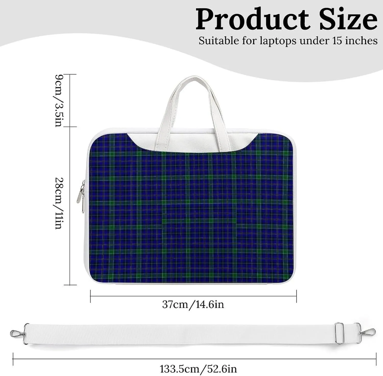 Lines Navy Blue And Yellow Handheld Single Shoulder Crossbody Laptop Bag Unisex