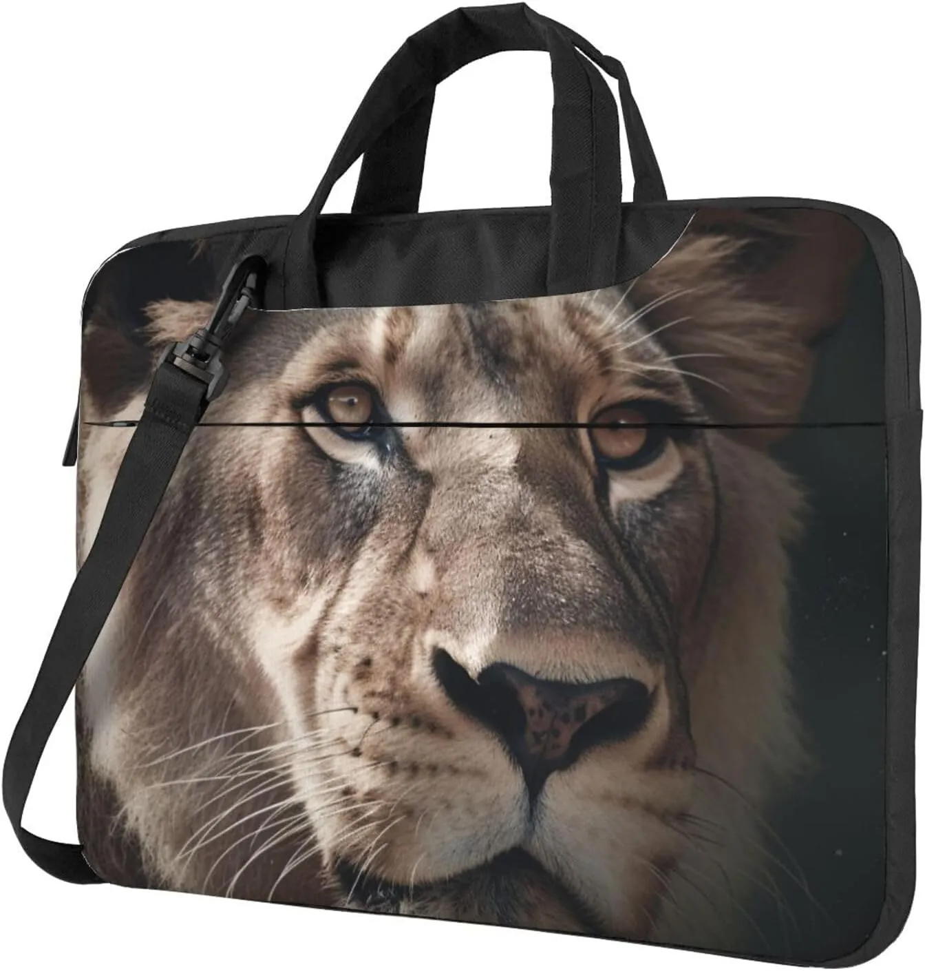 Lion's Focused Expression Laptop Bag Laptop Messenger Shoulder Bag Travel Computer Bag for Women Men