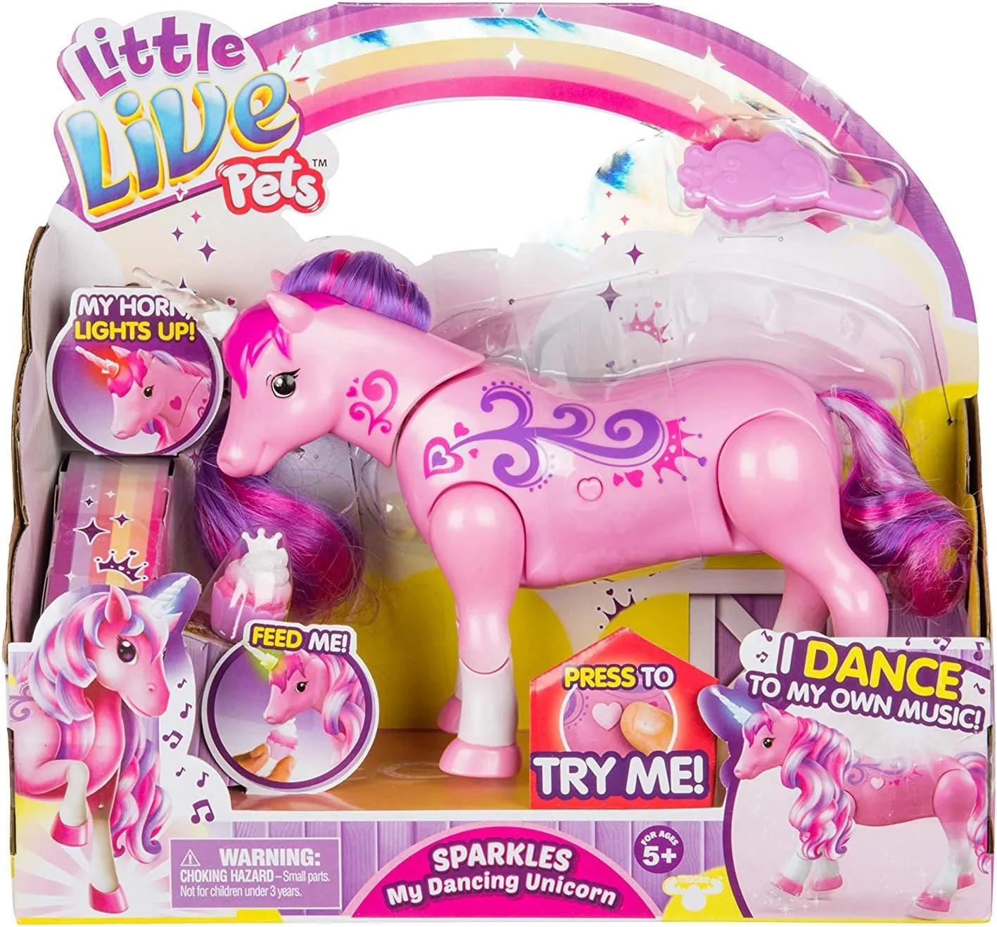 Little Live Pets - Stardust My Dancing Interactive Unicorn | Dances & Lights to Music - Engaging Fun - Batteries Included | For Ages 5  (28683)