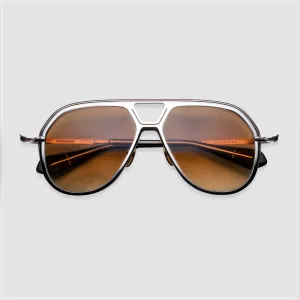 Lockheed, Autumn, Brown Gradient Lenses, Silver Beta Titanium Frames