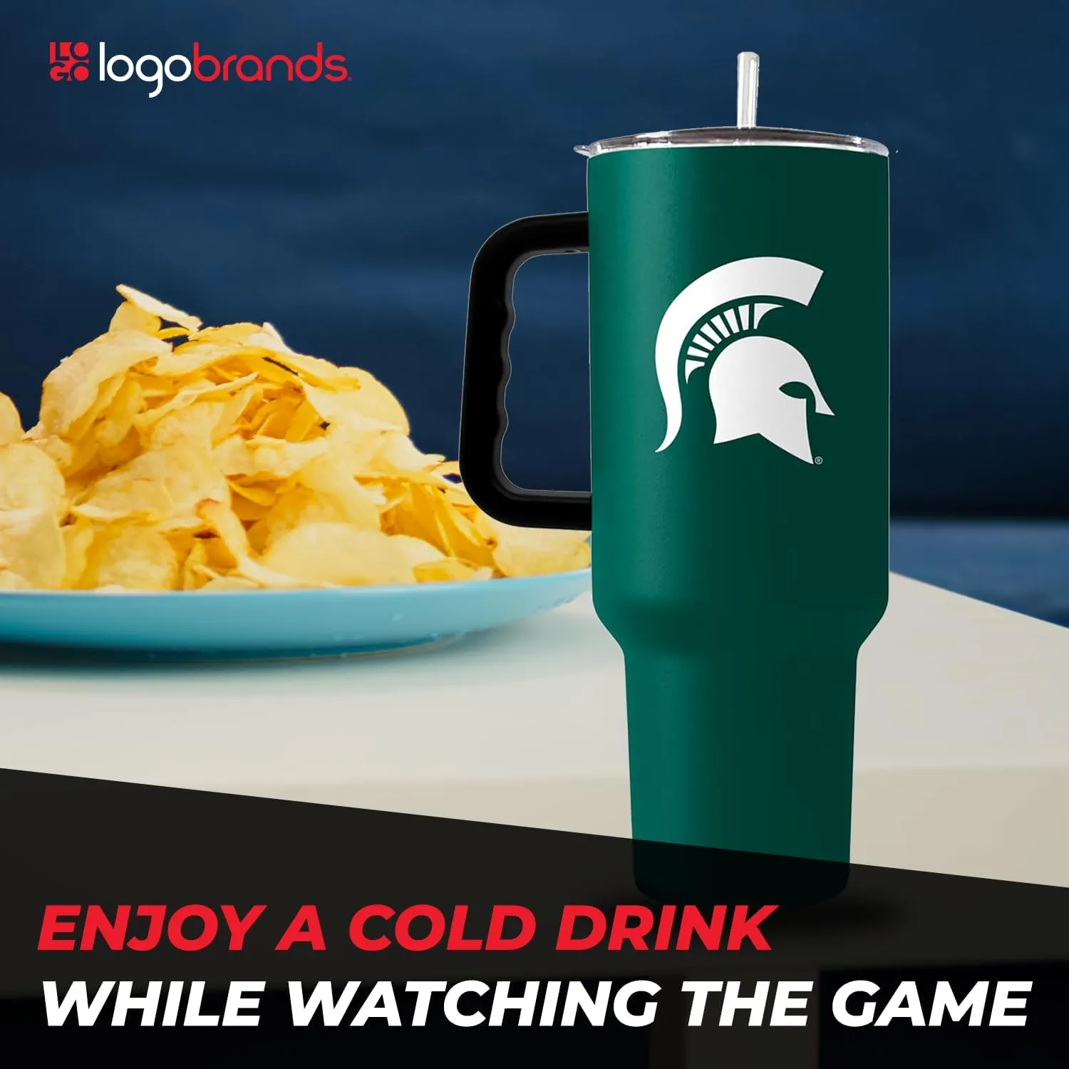 Logo Brands NCAA unisex-adult S40PT 40oz Handle Tumbler