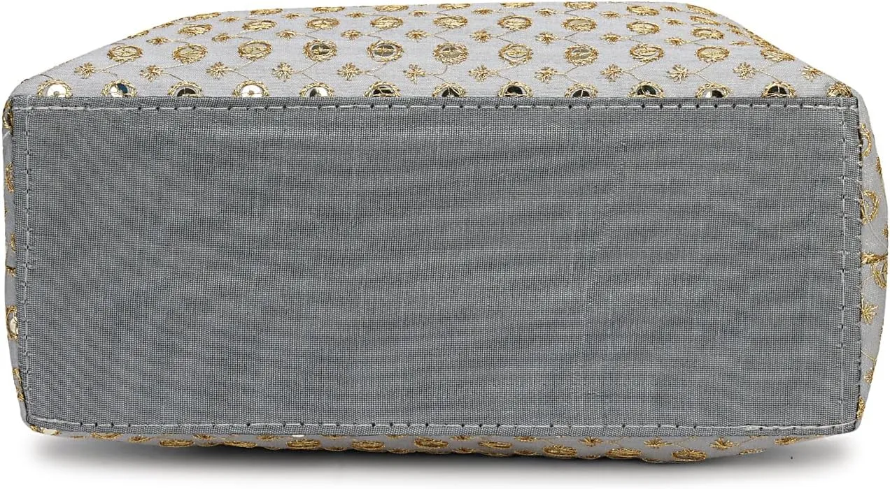 LONGING TO BUY Elegant Evening Potli Bag For Women, Pearl Beaded Handle