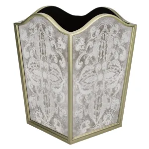 Manta Silver Wastebasket