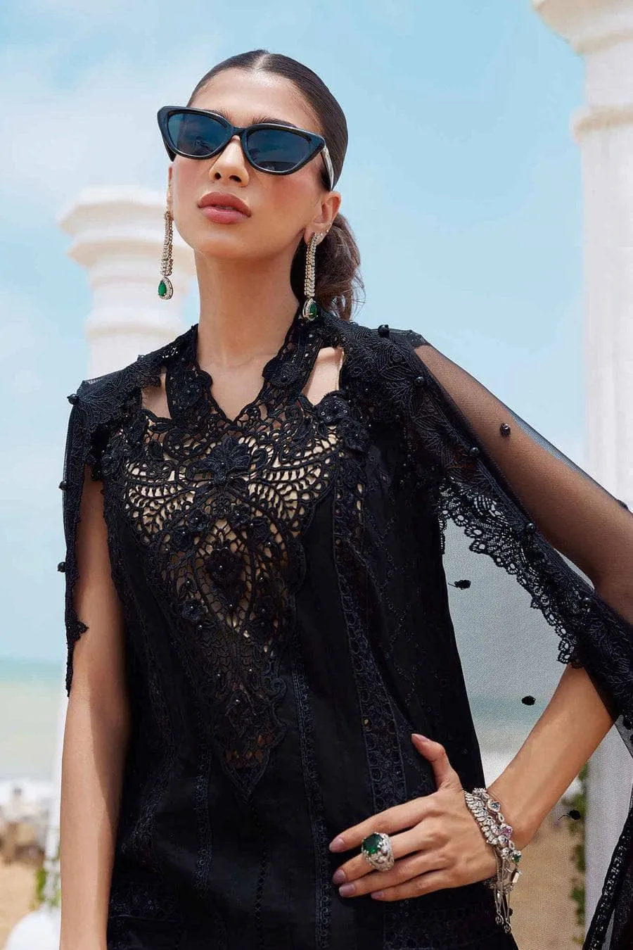 Maria B Luxury Lawn 25/Vol 2/D 1/Black