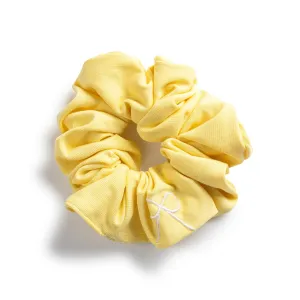 Marshmallow Signature Bow Logo Scrunchie - Lemon | Hair Scrunchies | Hair Ties | Hair Accessory for Girls for Any Occasion