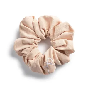 Marshmallow Signature Bow Logo Scrunchie - Nude | Hair Scrunchies | Hair Ties | Hair Accessory for Girls for Any Occasion