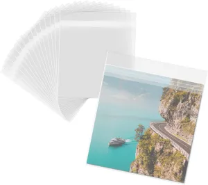 Mat Board Center, 12"x12" Crystal Clear Sleeves, Resealable Polypropylene Bags with Flap Fit for 12x12 Photo Mat, Photos & Prints - 100 Pack