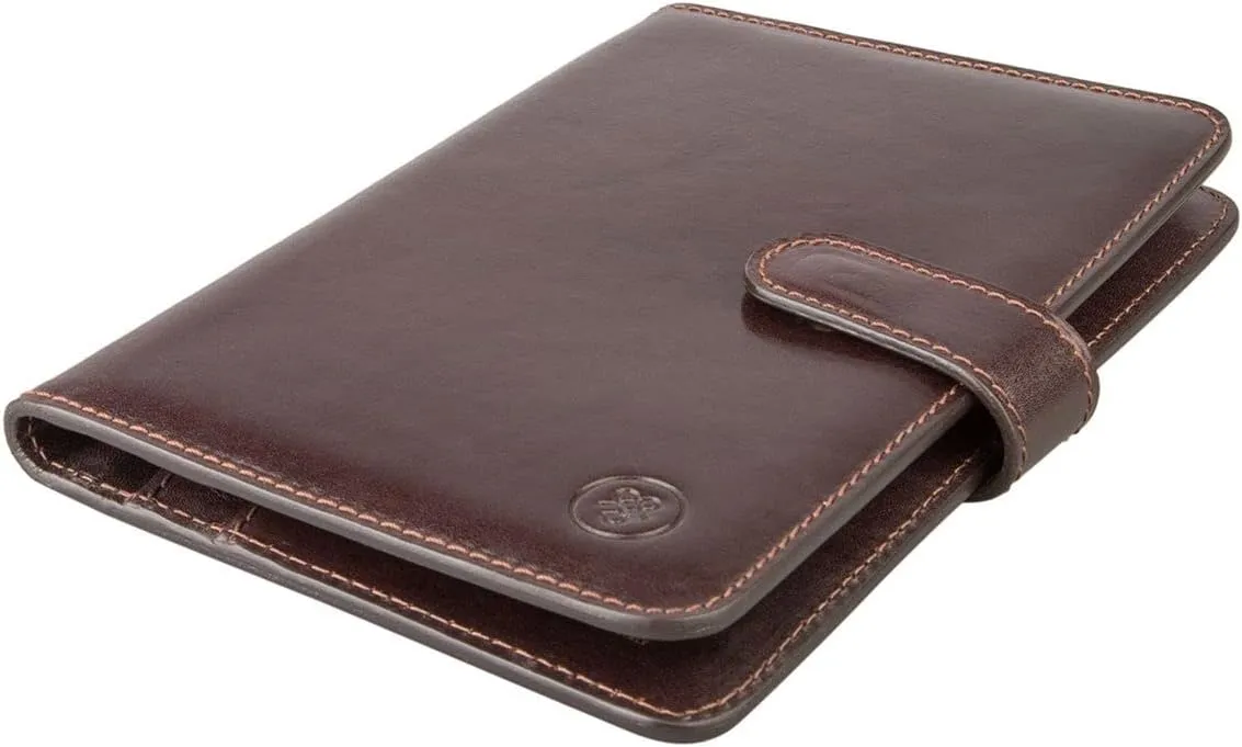 Maxwell Scott - Luxury Leather Travel Document Holder Wallet with ID Pocket - Handmade from Premium Hides - The Vieste