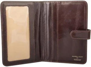 Maxwell Scott - Luxury Leather Travel Document Holder Wallet with ID Pocket - Handmade from Premium Hides - The Vieste