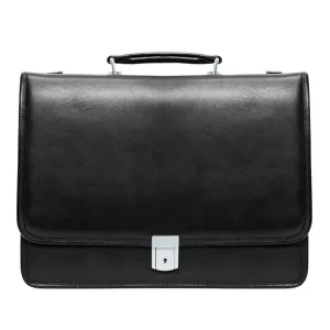 McKlein USA Lexington 15.6" Leather Flapover Double Compartment Briefcase