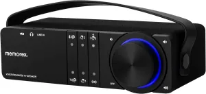 Memorex MX-CLRTV100 Wireless TV Sound Enhancing Speaker | Bluetooth, 3D Surround Sound, Clear Voice Technology, Long Battery Life | HDMI/Optical Connectivity, Private Listening, and Wireless Charging