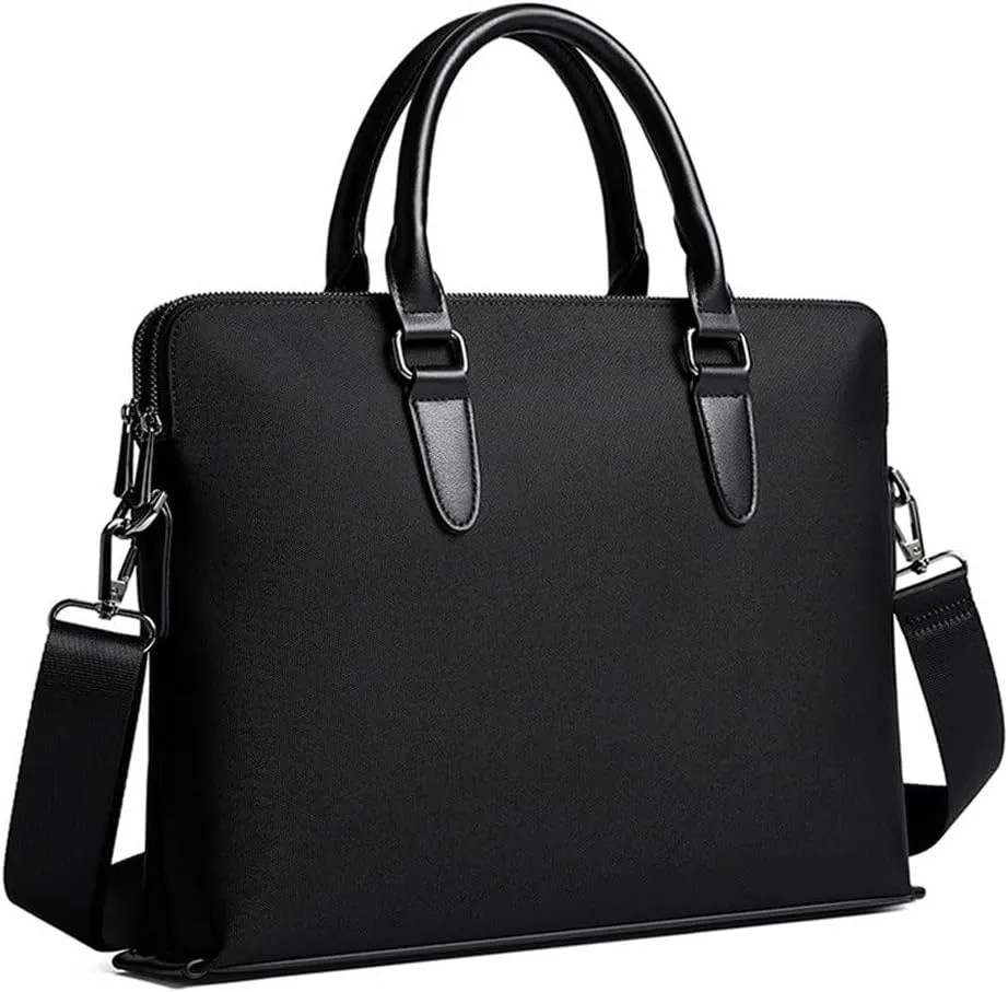 Men's Briefcase Men's Bag Shoulder Bag Document Bag for Work Office Travel