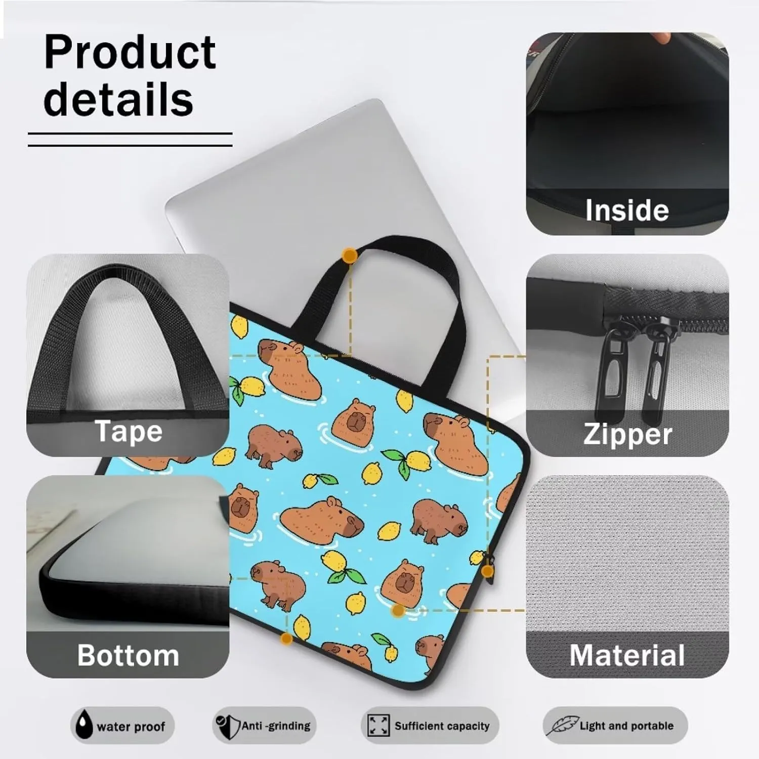 Mens Laptop Bag 17 Inch Laptop Sleeve Case 15.6Inch Laptop Tote Bag for Women Travel Laptop Bag 14Inch