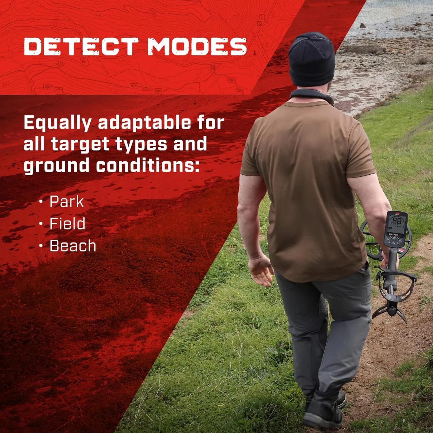 MINELAB Equinox 700 Multi-Frequency Collapsible Metal Detector for Adults with EQX 11" Waterproof Double-D Coil & Wireless Headphones (Option for 4 Single Frequencies, 3 Detect Modes)