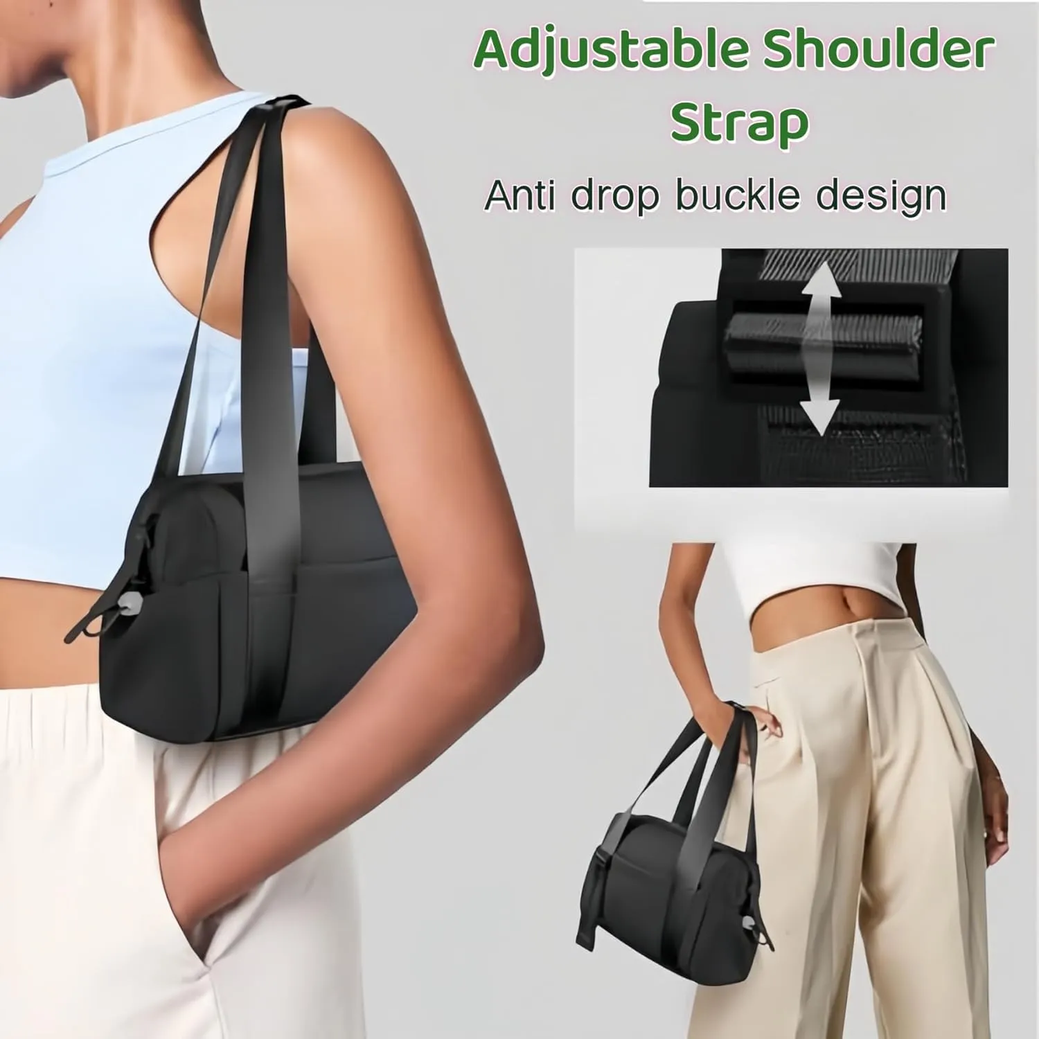 Mini Gym Bag for Women and Girls, Small Waterproof Travel Duffle Bag with Wet Compartment, Cute Workout Sport Tote bag, with gift box (black)