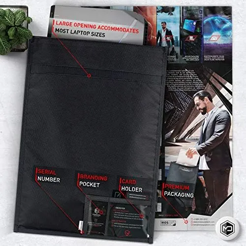 Mission Darkness Faraday Bag for Laptops // Device Shielding for Law Enforcement & Military, Executive Privacy, Travel & Data Security, Anti-Hacking & Anti-Spying Assurance