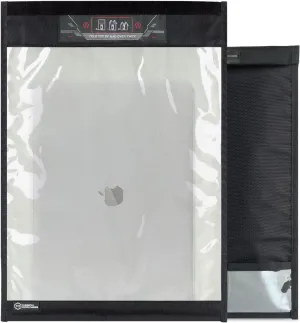 Mission Darkness Window Faraday Bag for Laptops // Device Shielding for Law Enforcement, Military, Executive Privacy, EMP Protection, Travel & Data Security, Anti-Hacking & Anti-Tracking Assurance