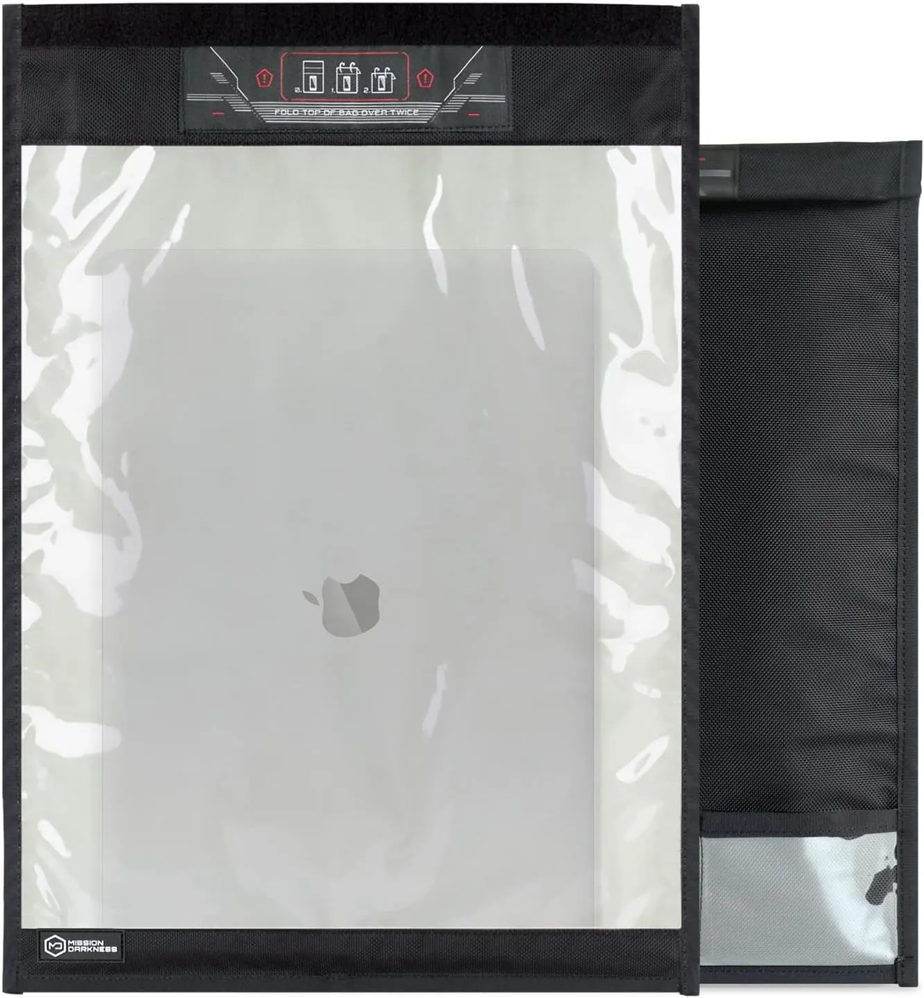 Mission Darkness Window Faraday Bag for Laptops // Device Shielding for Law Enforcement, Military, Executive Privacy, EMP Protection, Travel & Data Security, Anti-Hacking & Anti-Tracking Assurance
