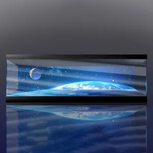 MOC NON  Building Block Acrylic Dustproof Display Box for 21309 Show case 105 x 20 x 20cm - 2 Lights Cross Version