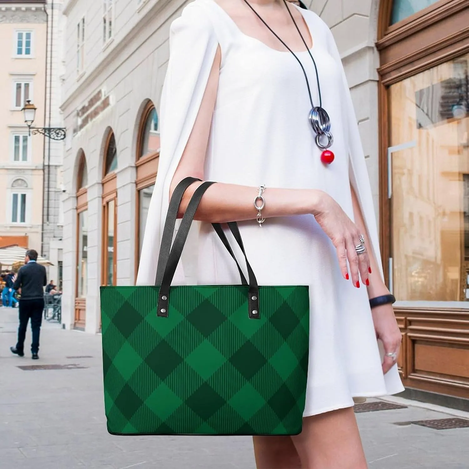 Modern PU Leather Shoulder Bag for Women, PU Leather Work Shoulder Bag, PU Leather Shopping Tote for Travel Outdoor