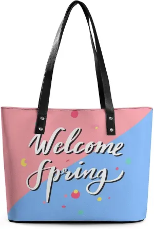Modern PU Leather Shoulder Bag for Women, PU Leather Work Shoulder Bag, PU Leather Shopping Tote for Travel Outdoor