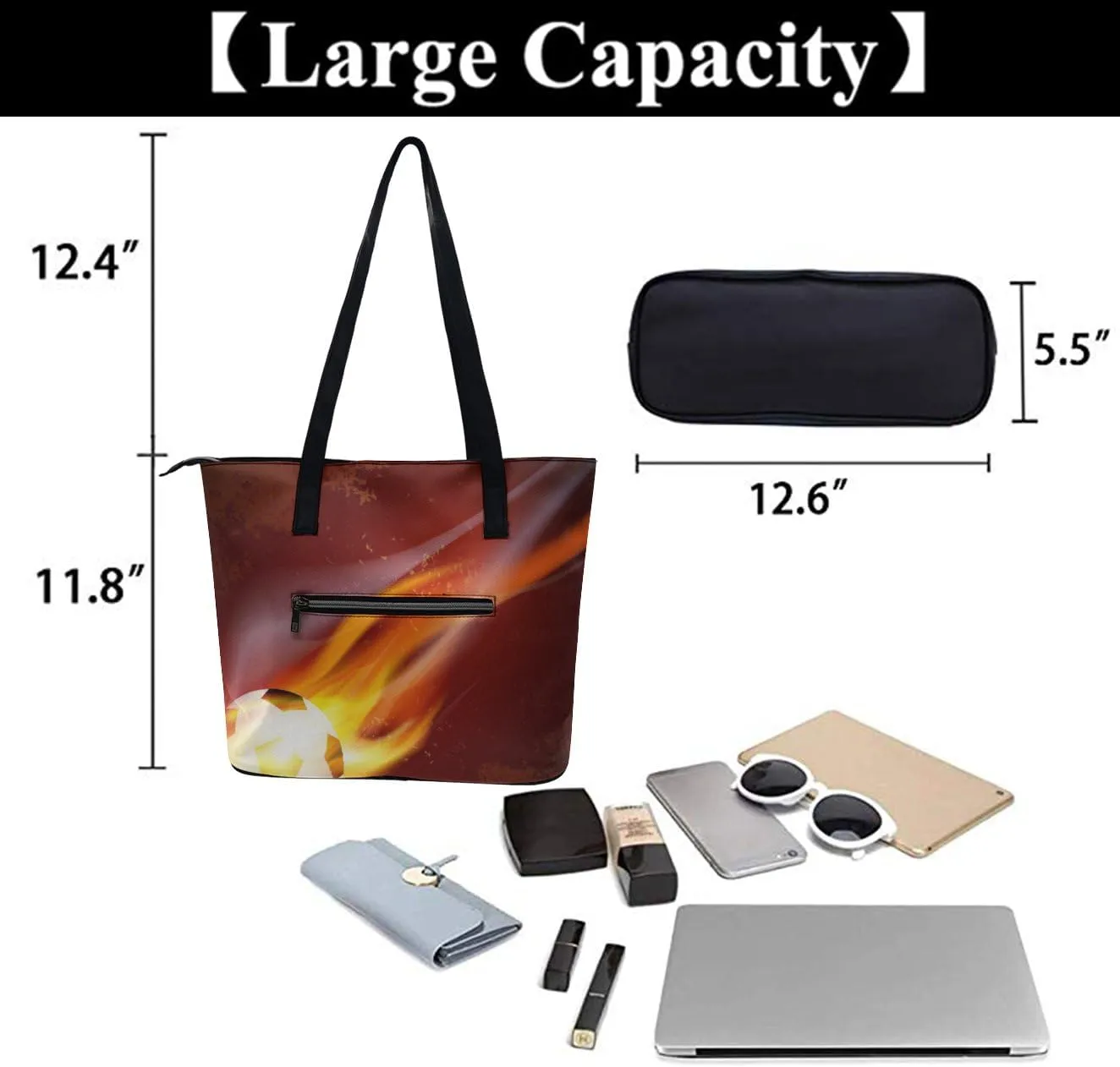 Modern PU Leather Shoulder Bag for Women, PU Leather Work Shoulder Bag, PU Leather Shopping Tote for Travel Outdoor