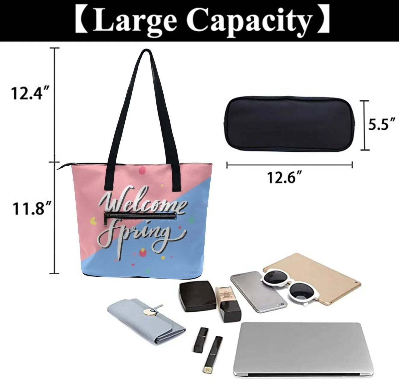 Modern PU Leather Shoulder Bag for Women, PU Leather Work Shoulder Bag, PU Leather Shopping Tote for Travel Outdoor