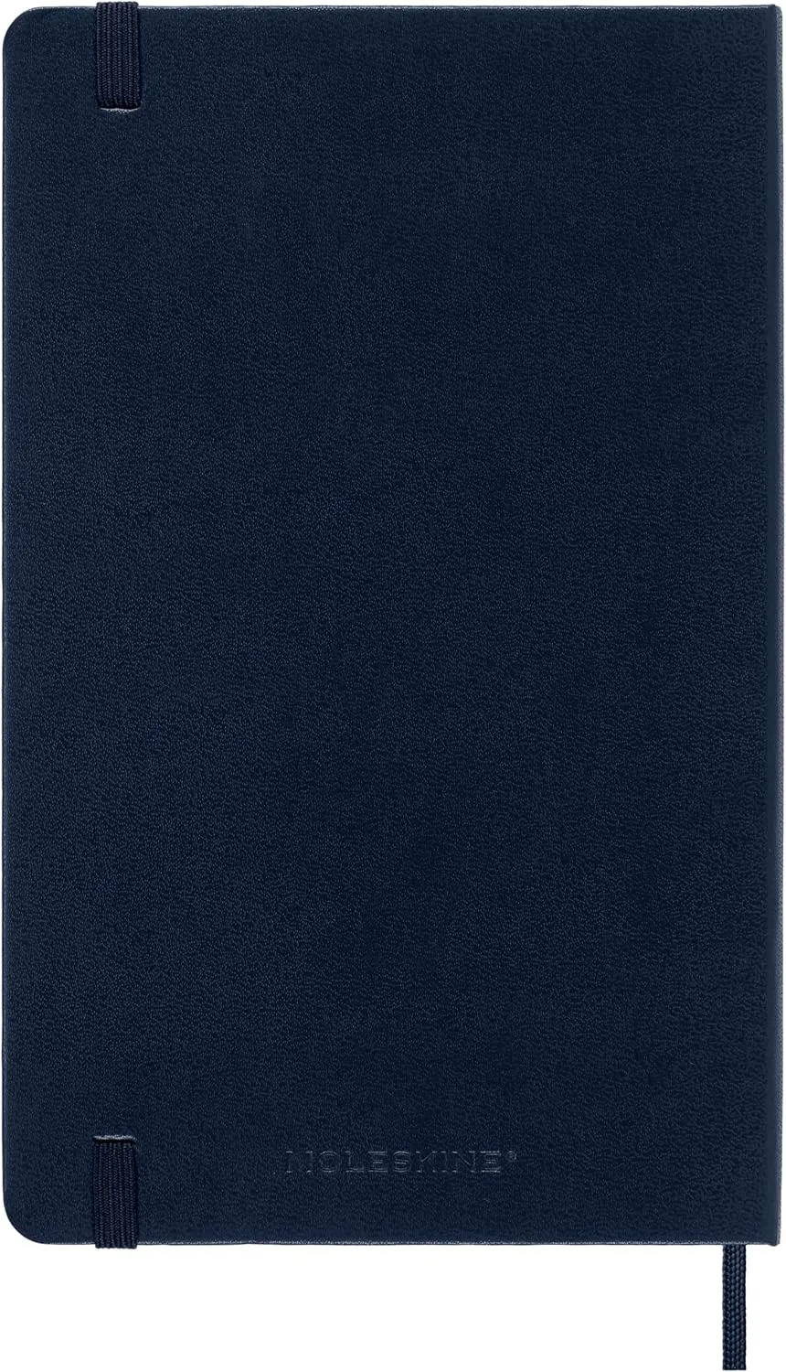 Moleskine 2024 Daily Planner, 12M, Large, Sapphire Blue, Hard Cover (5 x 8.25)