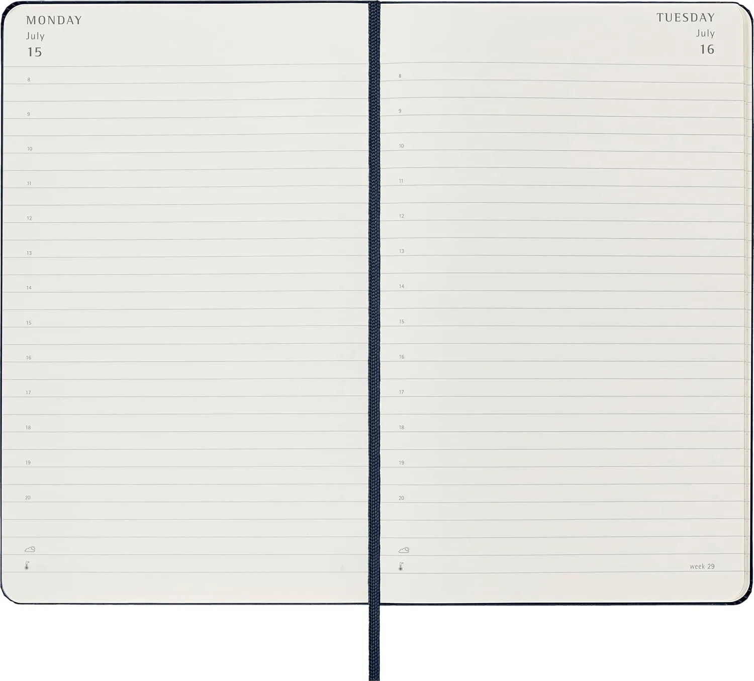 Moleskine 2024 Daily Planner, 12M, Large, Sapphire Blue, Hard Cover (5 x 8.25)