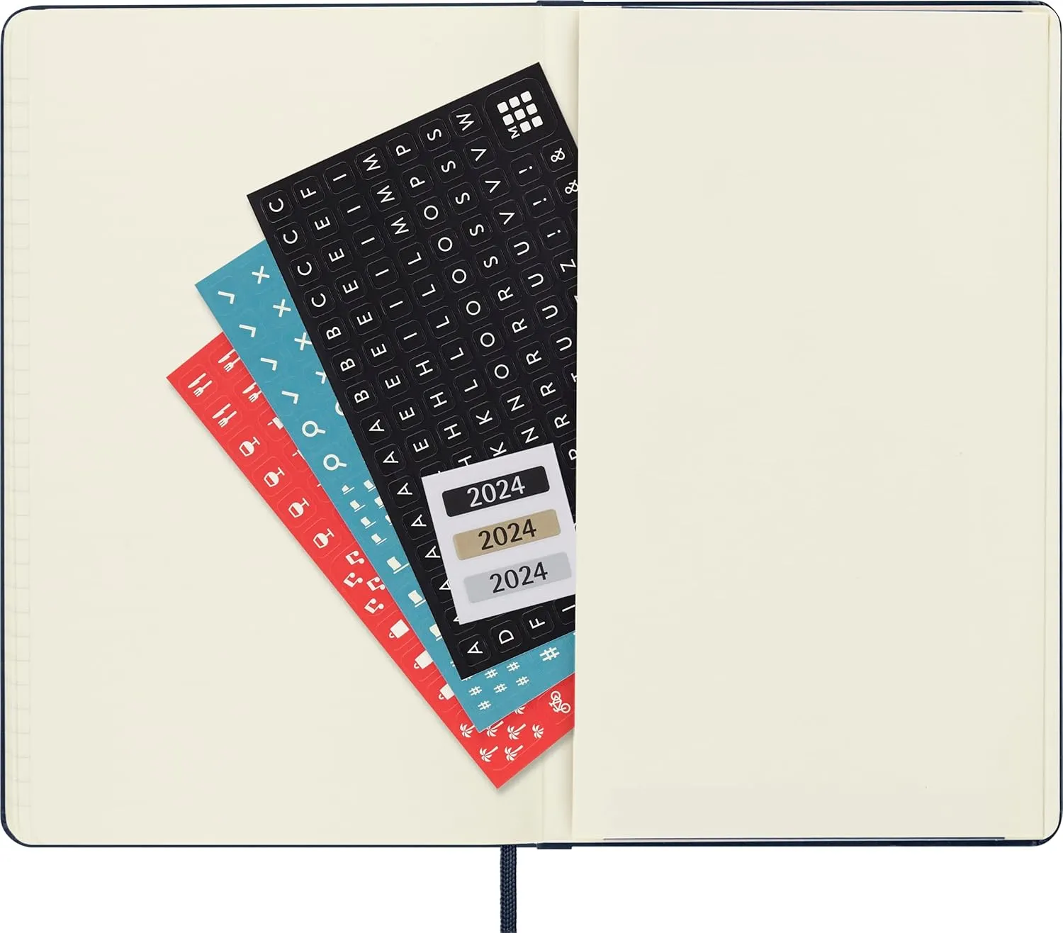 Moleskine 2024 Daily Planner, 12M, Large, Sapphire Blue, Hard Cover (5 x 8.25)