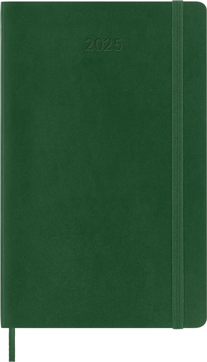 Moleskine Classic 12 Month 2025 Weekly Planner, Soft Cover, Large (5" x 8.25"), Myrtle Green, 144 pages