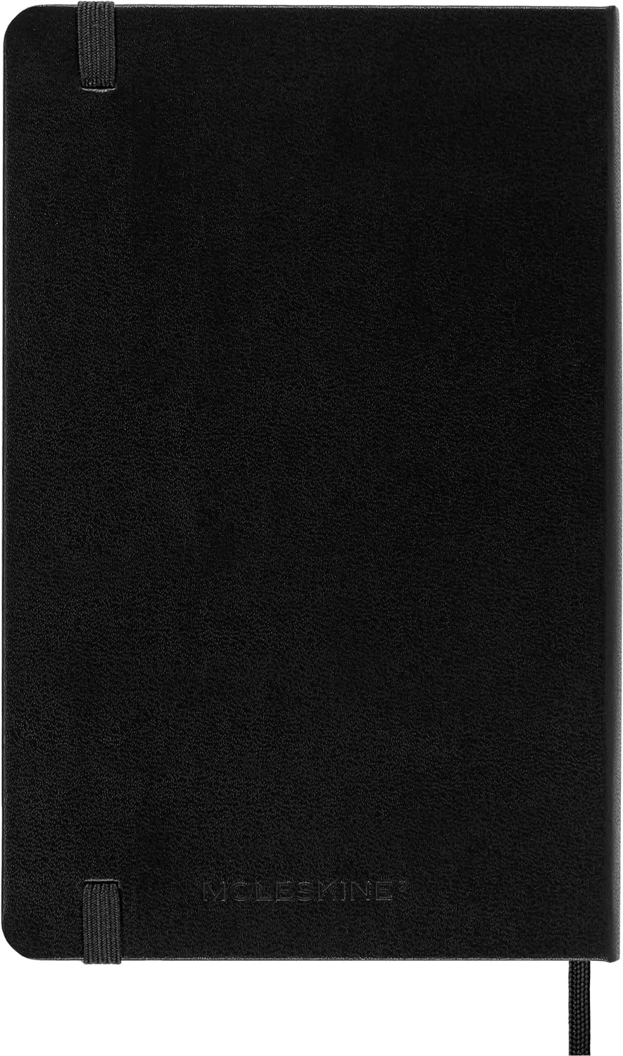 Moleskine Classic Notebook, Hard Cover, Medium (4.5" x 7") Plain/Blank, Black, 208 Pages