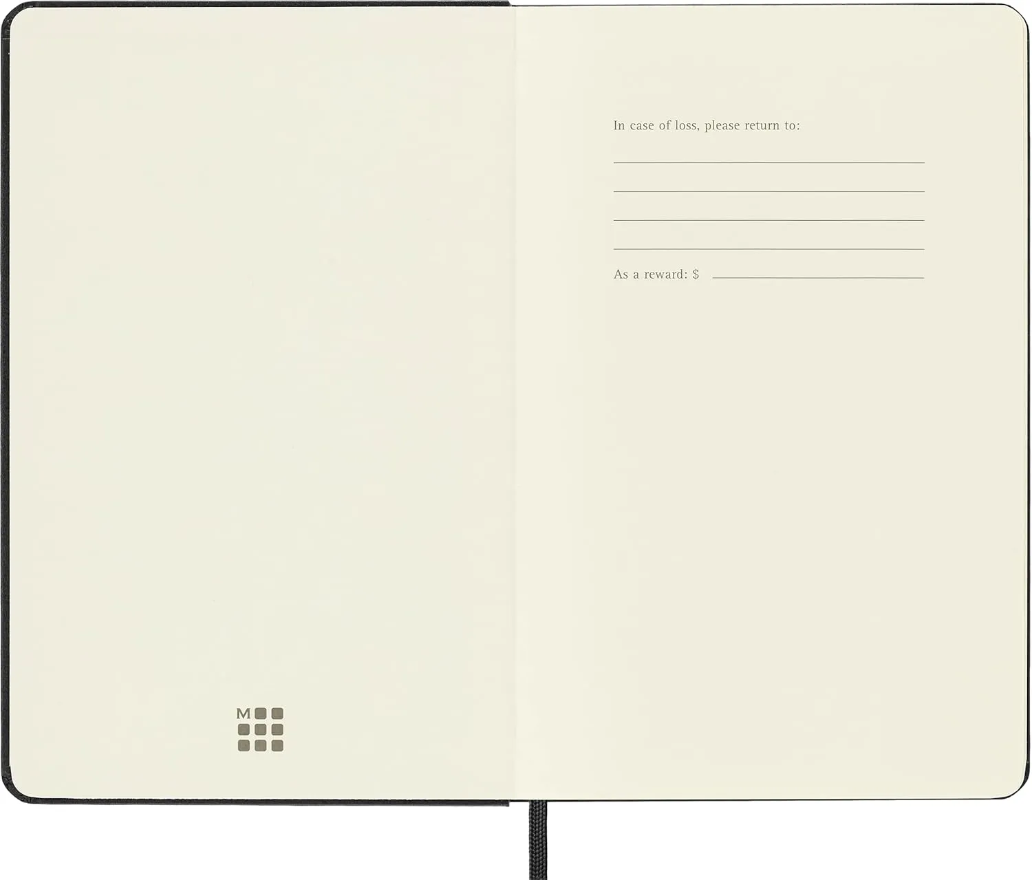 Moleskine Classic Notebook, Hard Cover, Medium (4.5" x 7") Plain/Blank, Black, 208 Pages
